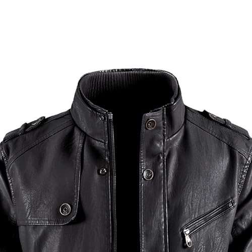 Style motard classique avec ce blouson en polyuréthane pour la mi-saison - 3