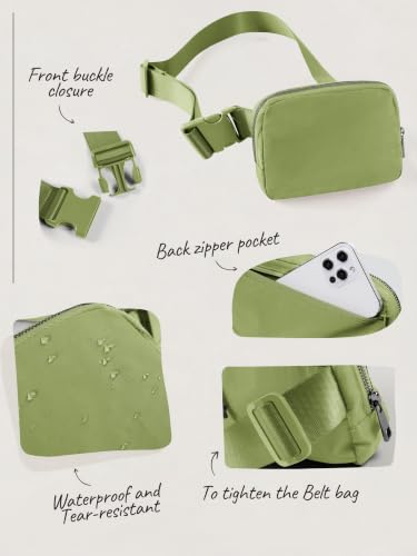 Image of ODODOS Unisex Mini Belt Bag with Adjustable Strap Small Fanny Pack for Workout Running Traveling Hiking, Olive