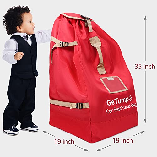 Getump Car Seat Travel Bag, Carseat Travel Cover Bag With Tear Resistant & Enhance Stitch Fabric, Gate Check Bag For Air Travel, Fits Convertible Car Seats, Infant Carriers & Booster Seats #TOP1