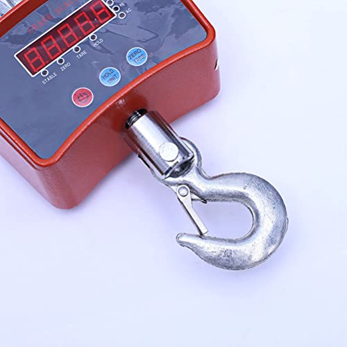 LJFDDY Hängende Waage Kranwaage Digital Professional Tragbarer Kran LCD Digitaler Elektronischer Haken Hängende Waage Schlaufe Waage Für Home Farm Factory Outdoor (Color : Orange, Size : 300KG/100G) Cover