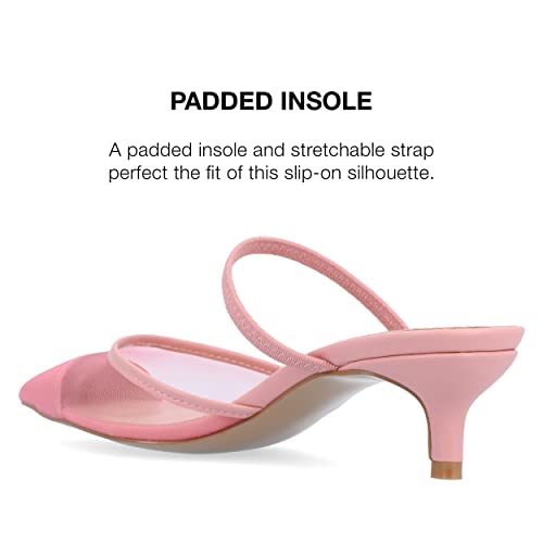 Mesh Kitten Heels with Pointed Toe by Journee Collection4