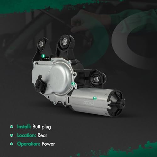 Image of SCITOO Rear Windshield Wiper Motor Compatible for 2014-2015 for Audi for Q5, Wiper Motor Replacement 8R0955711B,4-Pin