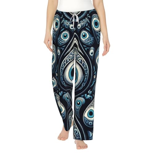 Pantalon pyjama polaire femme flanelle bleu foncé homewear doux