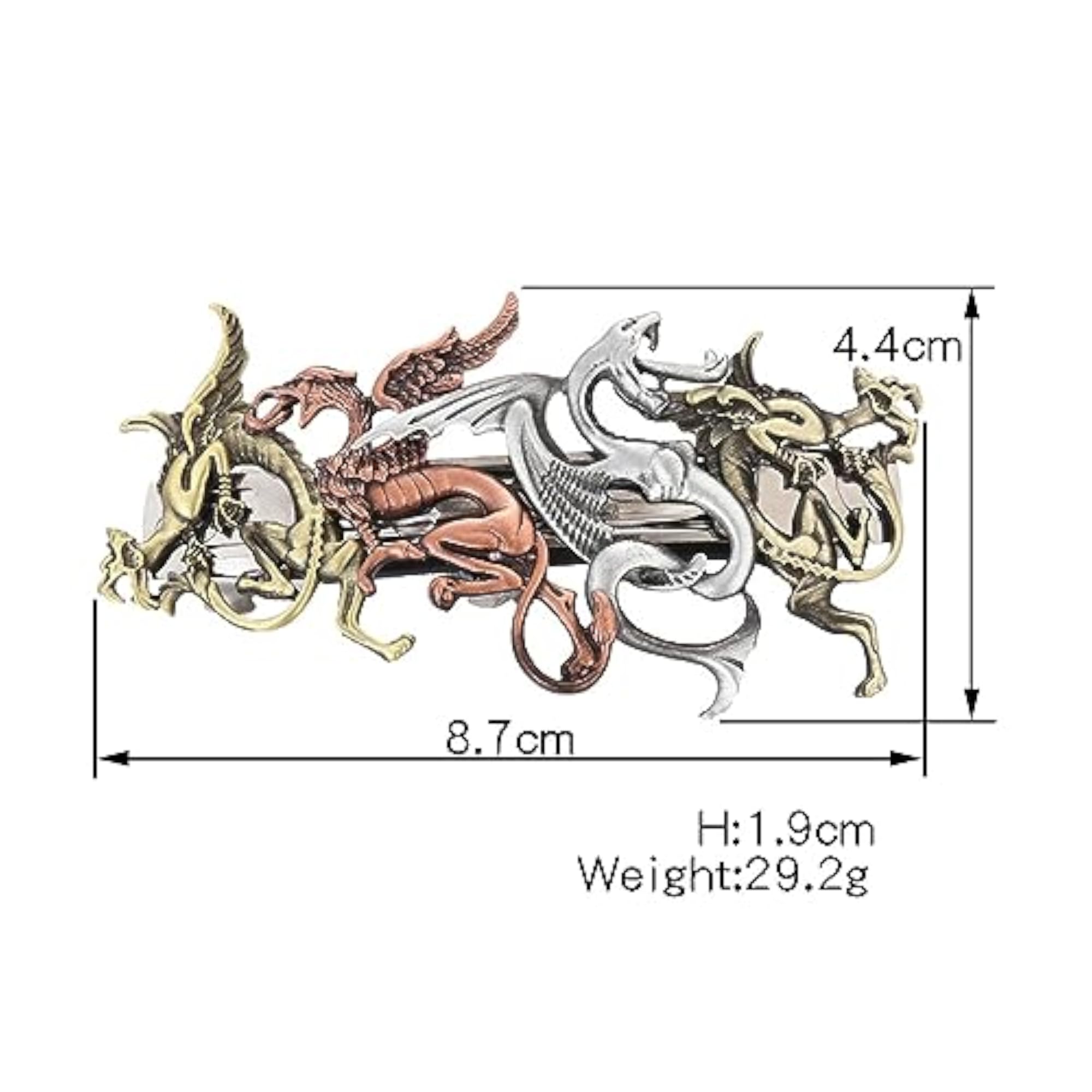 Retro Steampunk Flying Dragon Hair Clip, Prom Party