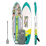 BOTE Flood Aero Inflatable Stand Up Paddle Board, 11 Foot Length Size Blow up iSUP, Great for Adults