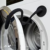 Magnetic Washer Door Prop, Front Load Washer Door Holder, Keeps Washing Machine Door Open, Flexible Laundry Prop for Most Washers & Dryers, Black