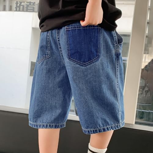 Pantalones cortos holgados de verano para niños y adolescentes de 5 a 15 años 7