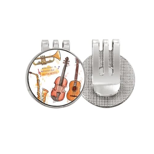 Marqueur de balle de golf guitare pour golfeurs passionnés de musique sur le parcours