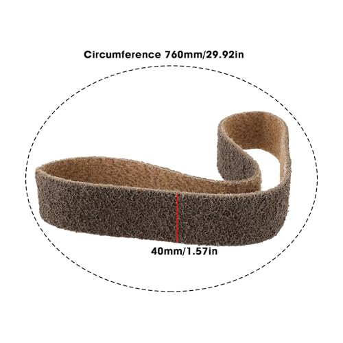 The Lord of the Tools 40 X 760 Mm Nylon-Schleifband Körnung 150 Vlies-Schleifband Zum Schleifen von Metall (braun)