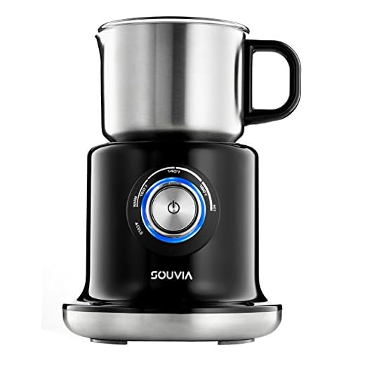 Souvia Automatic Milk Frother and Steamer Machine - Hot and Cold Temperature Control | Electric Milk Foam Maker and Warmer for Latte Coffee Cappuccino and Hot Chocolate | (700 ml) Stainless Steel Milk Jug BPA free, Dishwasher Safe