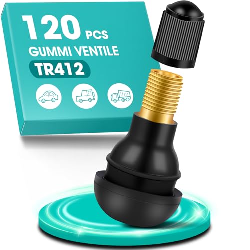 Valve TR412 pneu voiture et moto en caoutchouc snap-in, lot de 120