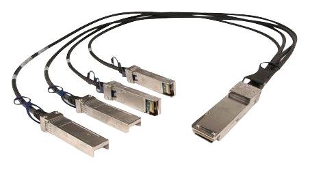 VOLEX - VQ24S30YP100 - Network Cable, QSFP+ Plug to 4 x SFP+ Plug, 1 m, 3.28 ft, Black