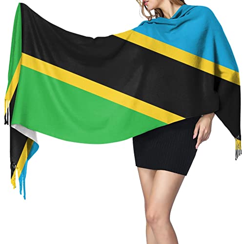 Flag of venezuela Womens Winter Scarf Cashmere Feel Shawl Wrap Soft Warm Blanket Scarves Fringe Scarf3