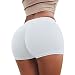 SHOBDW Pantalones de Verano Mujeres Shorts Deportivos Gimnasio de Moda Workout Waistband Skinny Yoga Short Pants (M, Blanco)