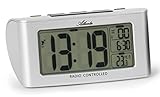  Atlanta Funkwecker LCD Digital Schlaftimer Licht Snooze Silber - 1813-19