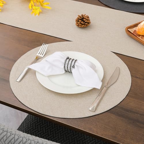 Banchif Tischsets abwaschbar doppelseitig Platzset Platzdecken abwaschbar – Ansicht 4