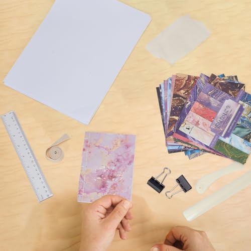 WEBEEDY Kit de encadernação de 77 peças para iniciantes, kit de diário de encadernação japonesa faça
