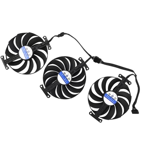 3PCS/ LOT Graphics Card Cooling Fan Replacement for ASUS ROG Strix RTX 3060Ti 3070 3070Ti 3080 3080Ti 3090 Gaming RX 6700XT 6800 95mm CF1010U12S 12V 0.45A 7 Pin Video Card Cooler Fans GPU Fan (Fan-4)