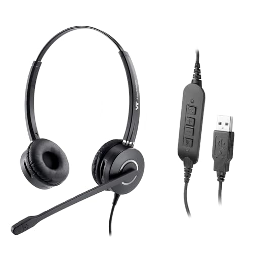 VT USB Headset with Noise-Cancel Microphone for UC & Teams