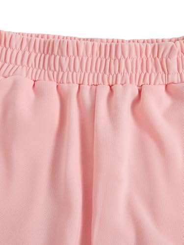 Image of Verdusa Girl's Sweatpants Graphic Embroidery Straight Leg Athletic Pants with Pockets