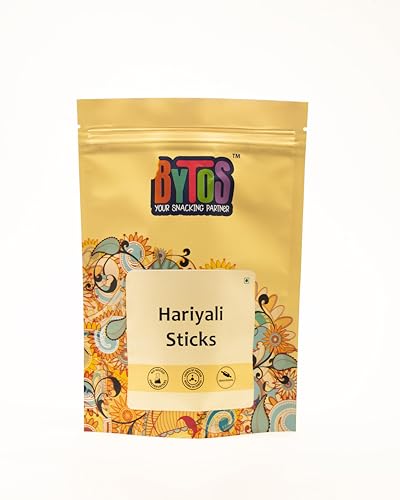 Image of BYTOS Hariyali Sticks | High Protein Traditional Snack| Gujarati Patra Chips (100g)