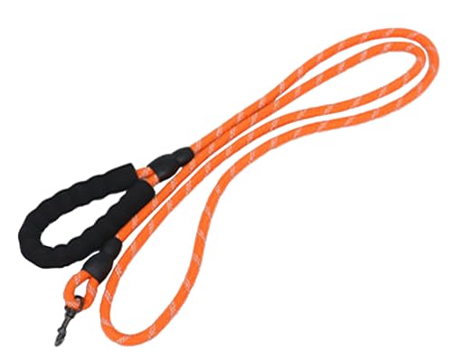 NorthPada 12 mm Hundeleine Reflektierendes Hochleistungsseil für mittelgroße Hunde, 2 Meter mit Handgriff, Orange NorthPada 12 mm Hundeleine Reflektierendes Hochleistungsseil für mittelgroße Hunde, 2 Meter mit Handgriff, Orange