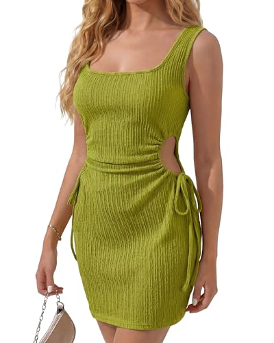 Lime Green Cutout Dress