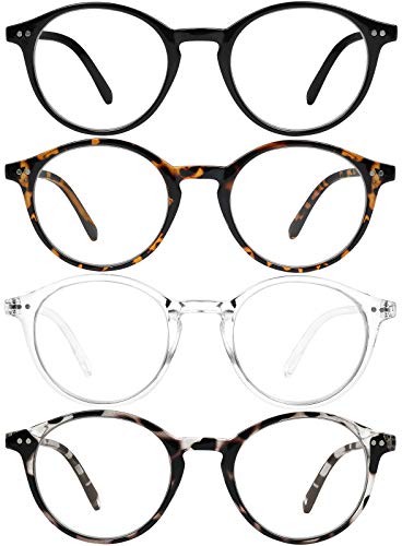 Image of Yogo Vision Blue Light Blocking Glasses Men Women Computer Anti Eyestrain Glasses Round Frame Blue Light Blocker Eyeglasses