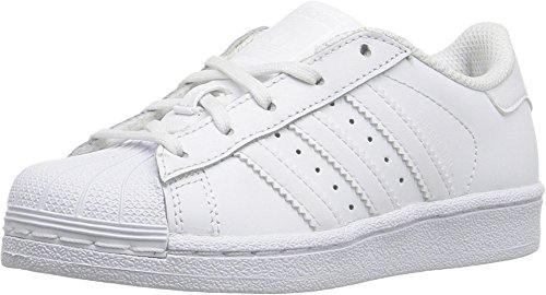 Image of adidas Originals Unisex-Child Superstar Sneaker, White /White /White, 11 Little Kid