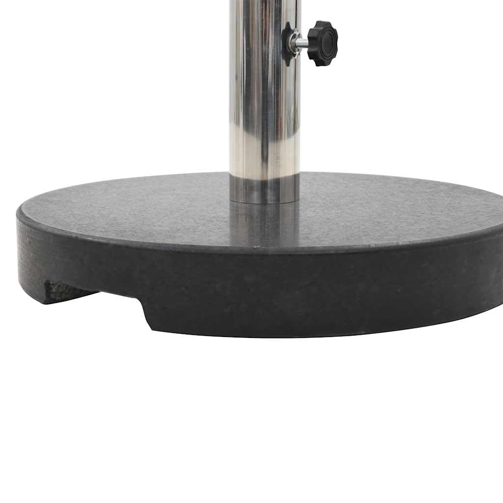 Tomostar Pied de Parasol, Support Socle de Parasol Base de Lestage Granite 20 kg Rond Noir
