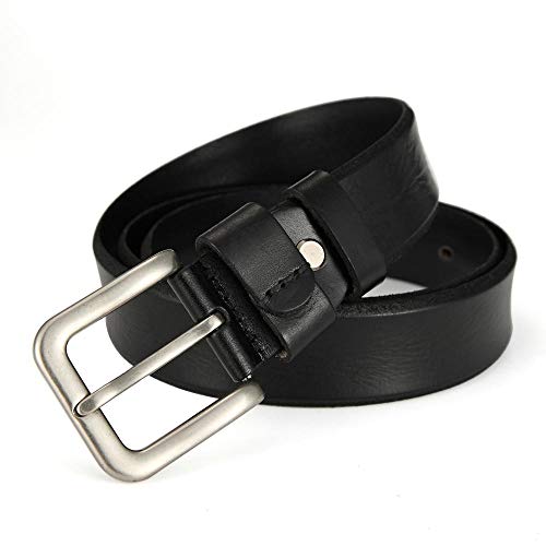 Ceinture en cuir pour homme 120cm avec boucle à ardillon classique pour toutes saisons