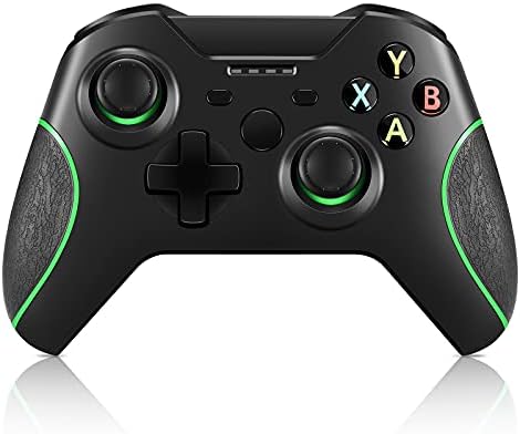 GLOWANT Wireless Controller Replacement for Xbox One Controller,2.4G Wireless Gamepad Joystick with Dual Vibration and Built-in 500mAh Rechargeable Battery Compatible with Xbox one(BL)