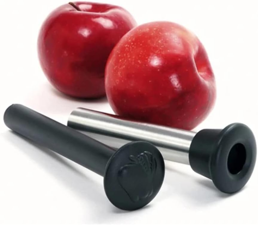 Norpro Stainless Steel Apple Corer with Plunger, 10-Inch, 0.75" Diameter - Easy Core Removal for Apples & Pears