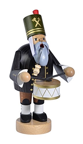 Figurine d'homme en mineur de tabagisme en bois sculpté