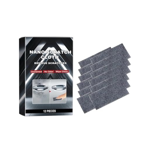 12 paños Nano Sparkle para quitar arañazos de coche, paño Nano Sparkle para reparación de arañazos de coche, paño Nano Magic para reparación de arañazos ligeros, cuidado de la pintura