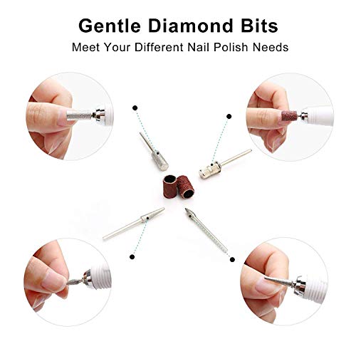 Madenia Nail Drill, Electric Nail File with Foot Pedal, 35000rpm Efile Nail Drills for Acrylic Nails, 110V Only, White - Thumbnail 7