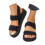 Sandalen Damen Damensandalen Damen Schuhe Sommer Sandalen Bequeme Flat Sandals & slides Für Women Sandale Bequem Women...