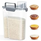 TBMAXS Rice Storage Container 10 Lbs, Airtight Food Dispenser with Large Spout and Cup for Pet Dog Cat Food Storage 7 Lbs