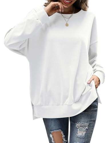 Florboom Womens Oversized Sweatshirts Crew Neck Long Sleeve Tunic Top Casual Fall Soft Pullover