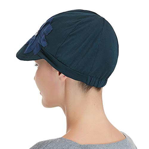 Bamboo Fashion Hat For Woman Daily Use With Brim Visor, Hats For Cancer Chemo Patients Women (Teal Dark) #TOP7