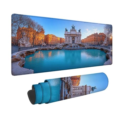 Tapis de souris ville sous main bureau blanc idéal pour organiser un espace de travail PC