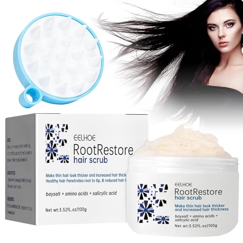 Exfoliante para el cuero cabelludo contra la caspa, peeling capilar, cuidado del cabello, exfoliación profunda con cepillo de masaje para el cuero cabelludo.