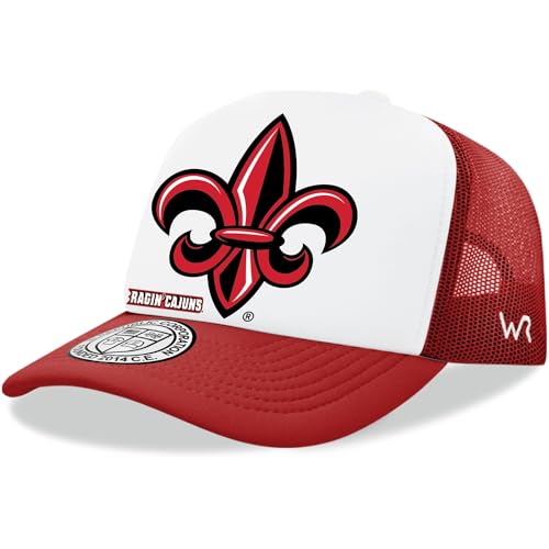 BH Fashion Company University of Louisiana Lafayette Ragin Cajuns Trucker Mesh Snapback Jumbo Cap Red