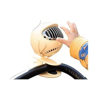 Fan Wandelwagenventilator, 3-speed draagbare ventilator, 5200mAh USB Laad de bladen fans op, werk tot 15 uur, handheld…