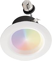 Vista 1 de Juno RB4SC RGBW MW M6 RetroBasics Retrofit Smart Downlight, conmutable, RGBW, 4 pulgadas, blanco mate