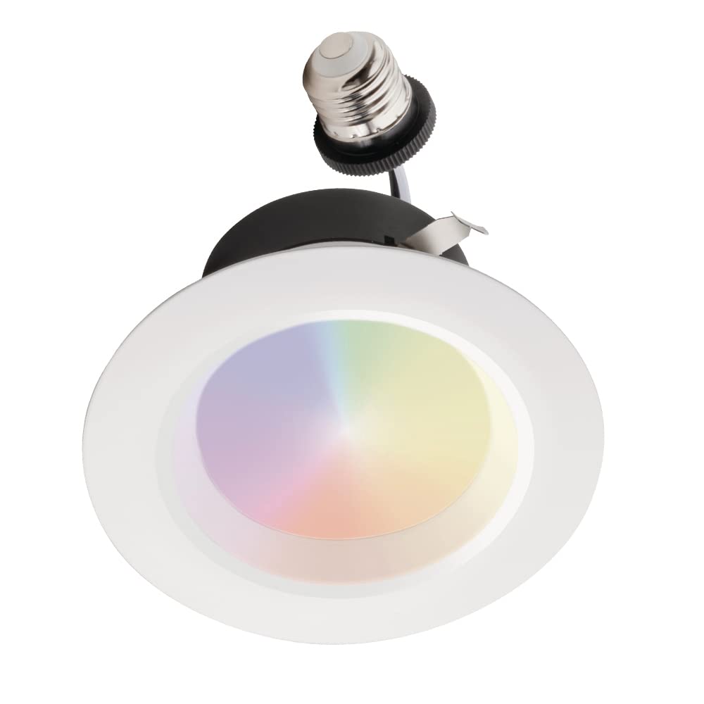 Juno RB4SC RGBW MW M6 RetroBasics Retrofit Smart Downlight, Switchable, RGBW, 4-Inch, Matte White