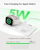 SwanScout Stacja ładująca Dual Watch do Apple Watch, bezprzewodowa ładowarka do zegarka Apple Watch Ultra 2 / Ultra/SE/10/9/8/7/6/5/4/3/2, stacja ładująca do 2 zegarków, SwanScout 507DA (biała)