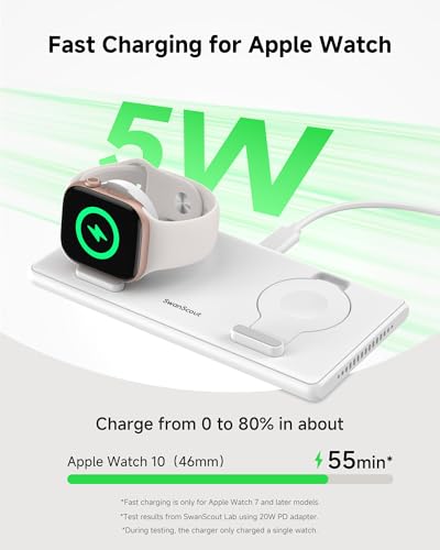 Cargador doble Apple Watch para cargar dos relojes sin ocupar espacio 2