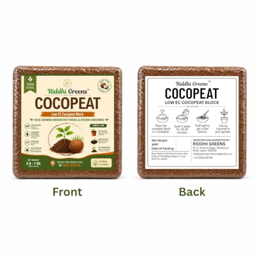 Image of Cocopeat 1Kg Block | Export Grade Cocopeat | Low EC, No Mud | Expands Upto 15L