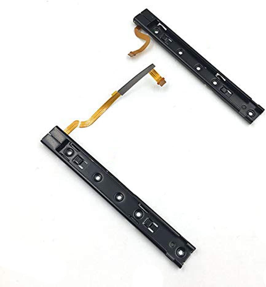 Replacement Left+Right Slider Rail with Flex Cable Fix Part for Nintendo Switch NS NX Joy-Con Console